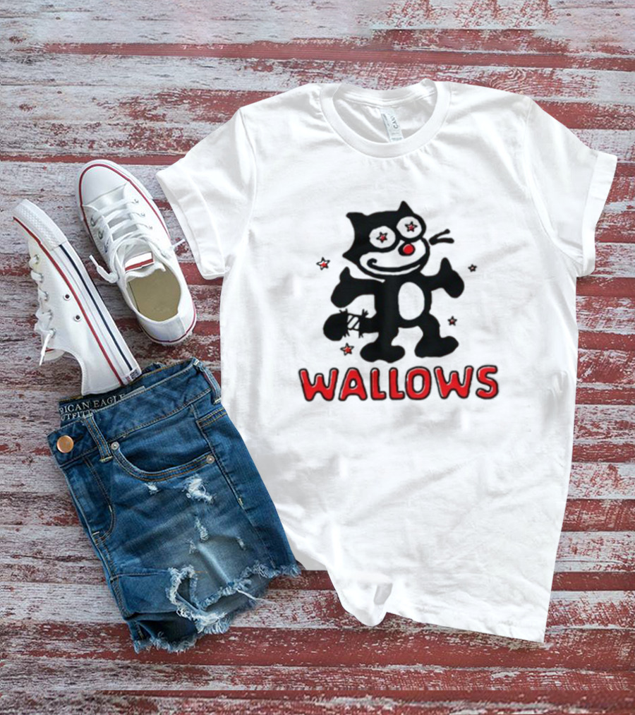 Wallows Toon Cat Starry-Eyed Cartoon Character T-Shirt