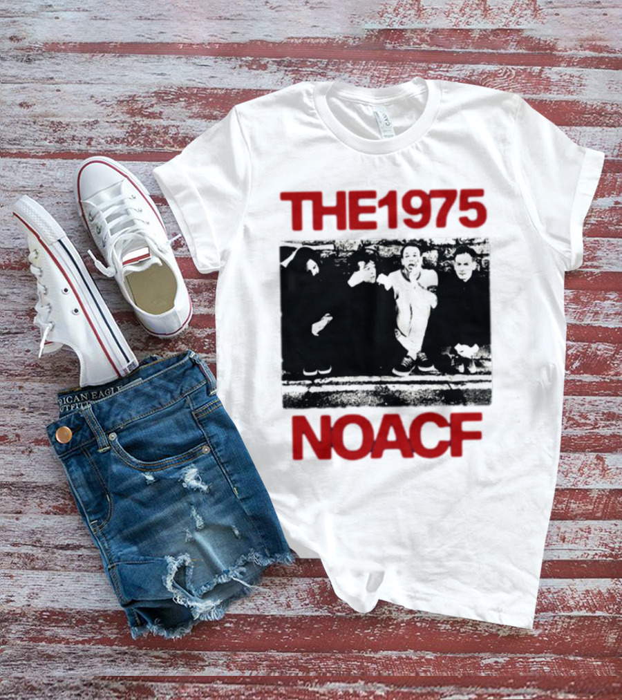 The 1975 NOACF Photo Black And White Group Image T-Shirt