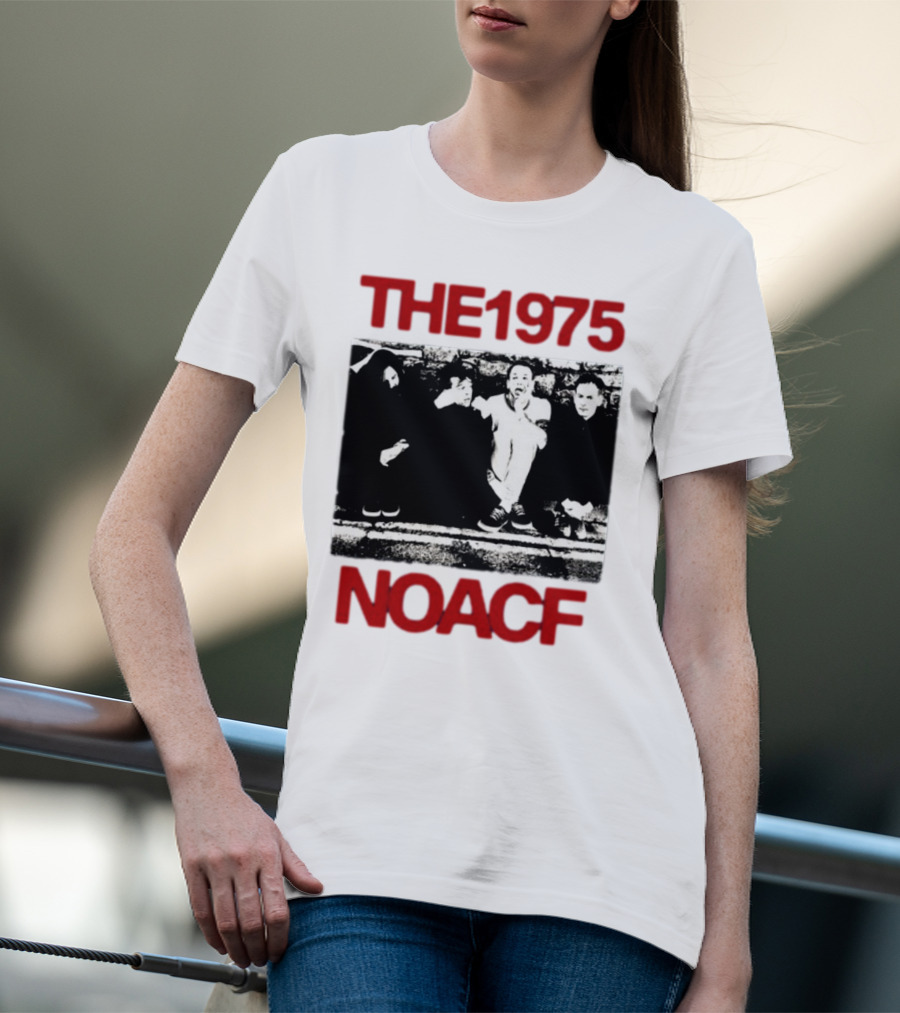 The 1975 NOACF Photo Black And White Group Image T-Shirt