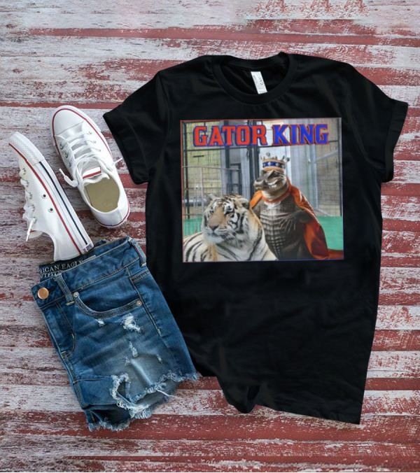 Gator King Crowned Alligator With Tiger T-Shirt