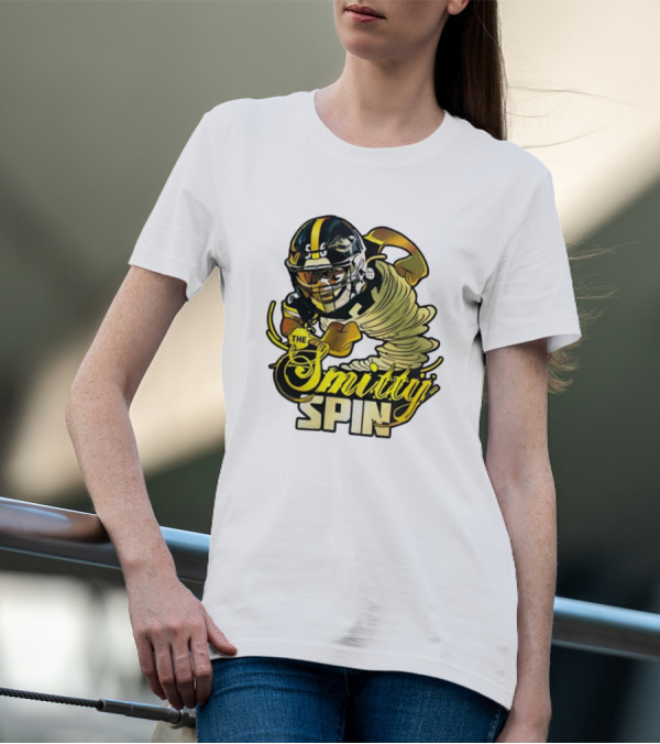 The Smitty Spin Football Player Iconic Action T-Shirt