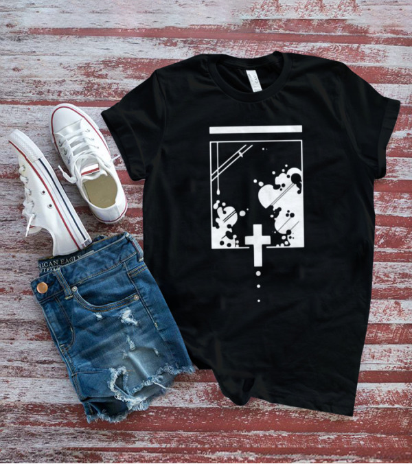 Kuro Casual Drip Infusion Symbol With Cross T-Shirt