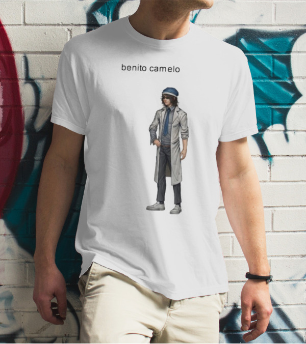 Sempre Benito Camelo Character In White Coat And Blue Hat T-Shirt
