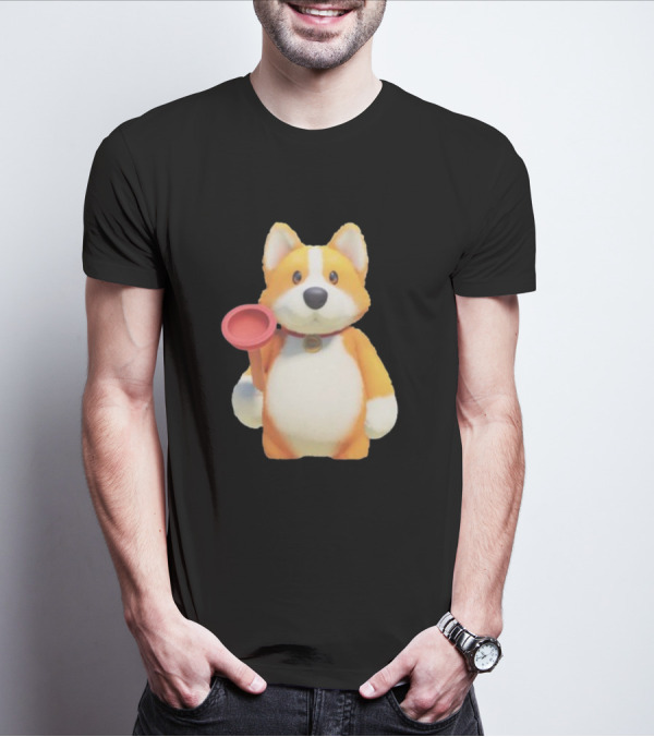 Xbox Gear Party Animals Corgi Figure With Plunger Animation T-Shirt