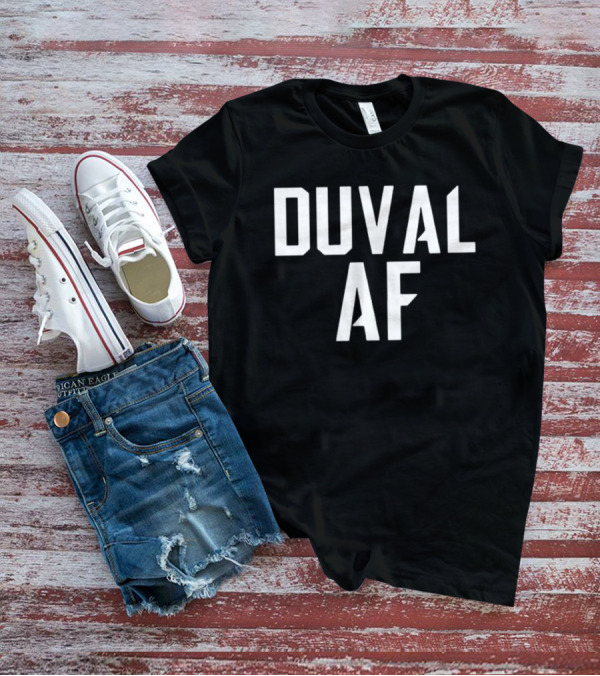 DUVAL AF Black White Bold Letters T-Shirt