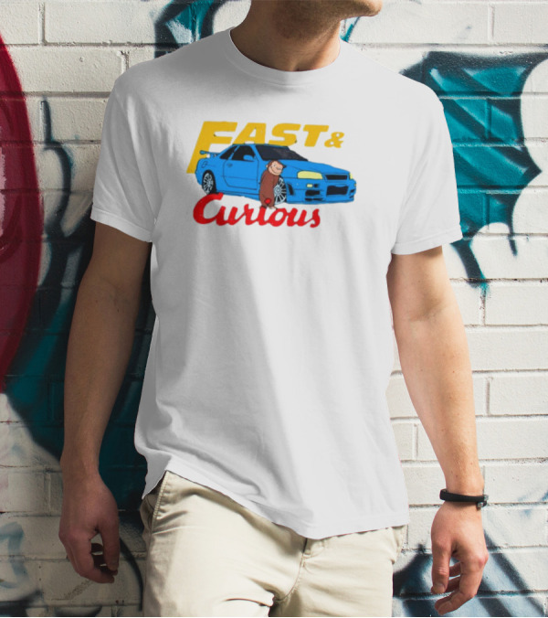 Fast And Curious Car Adventure With Curious Monkey T-Shirt