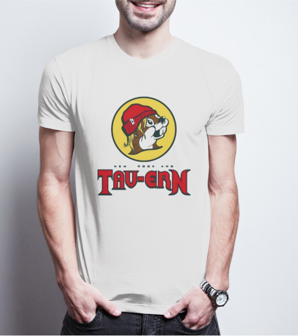 New Brookland Tavern Buc-Ees Nbt Logo With Red Hat Mascot T-Shirt