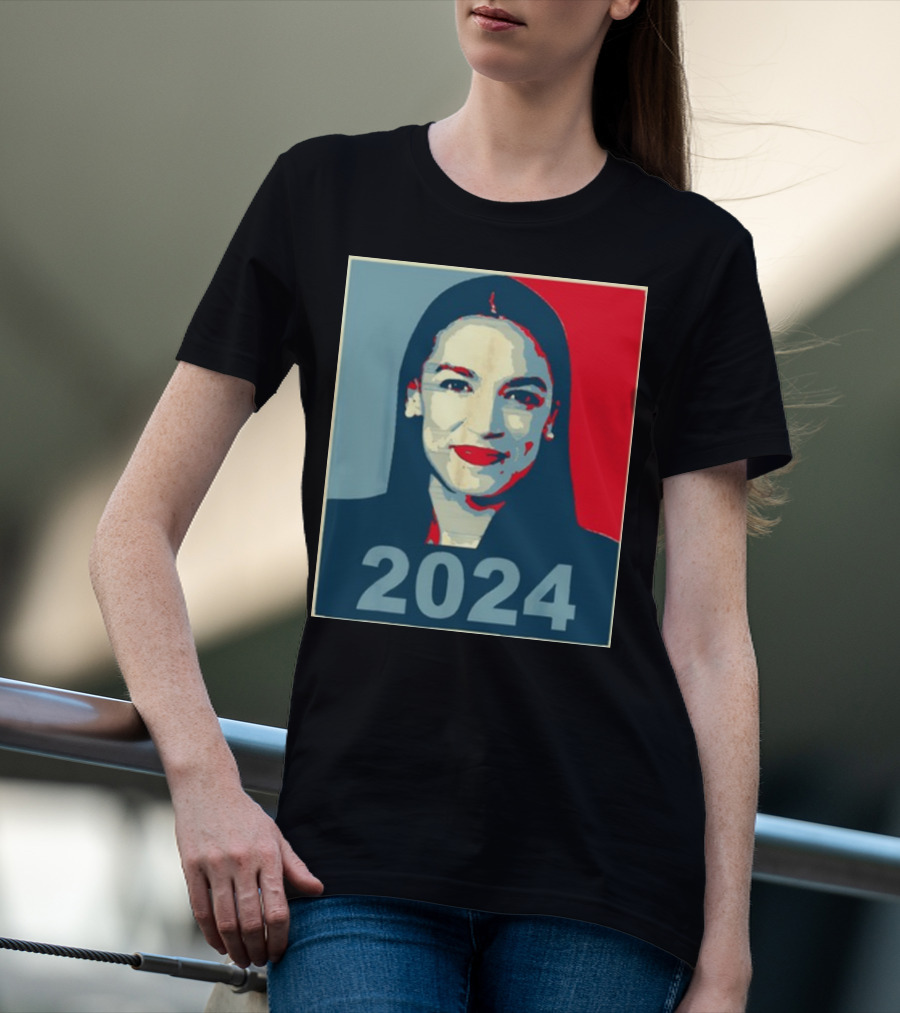 Alexandria Ocasio Cortez AOC 2024 Obama Hope T-Shirt