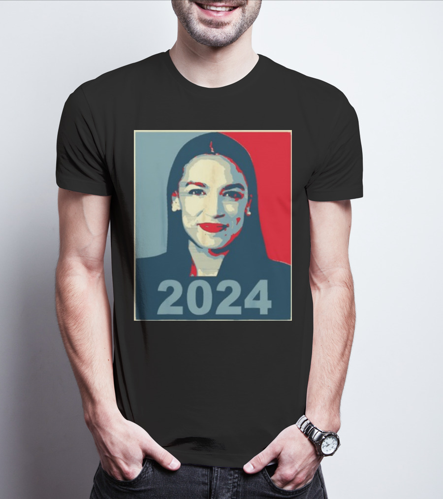 Alexandria Ocasio Cortez AOC 2024 Obama Hope T-Shirt