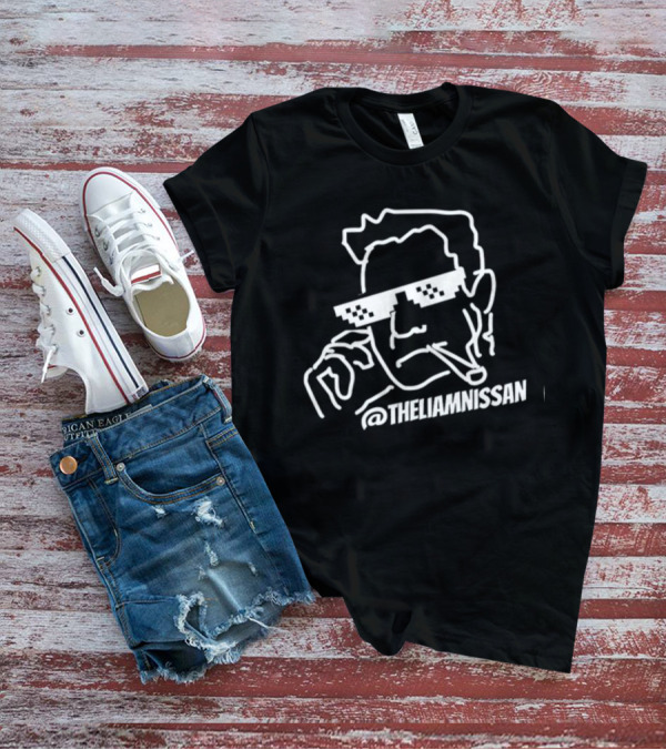 Liam Nissan Meme Sunglasses Smoking @TheLiamNissan T-Shirt