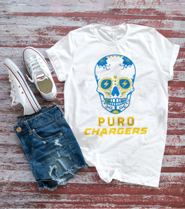 Puro Chargers Skull Lightning Bolt T-Shirt