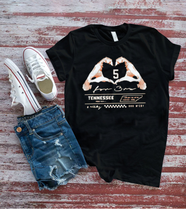 Bru McCoy Tennessee Football Heart 5 For Bru T-Shirt