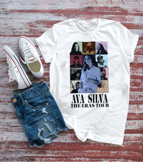 AVA SILVA THE ERAS TOUR Multicolored Portrait Collage T-Shirt
