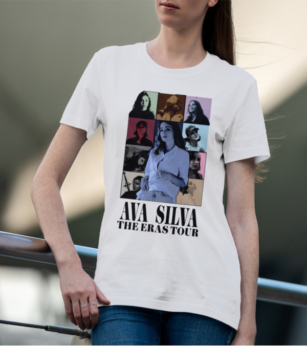 AVA SILVA THE ERAS TOUR Multicolored Portrait Collage T-Shirt
