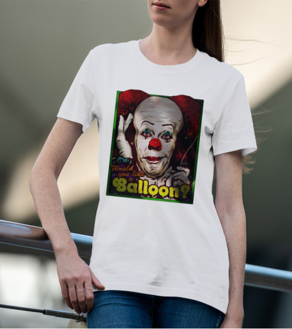 Would You Like A Balloon Clown Face Art By Nordacious T-Shirt