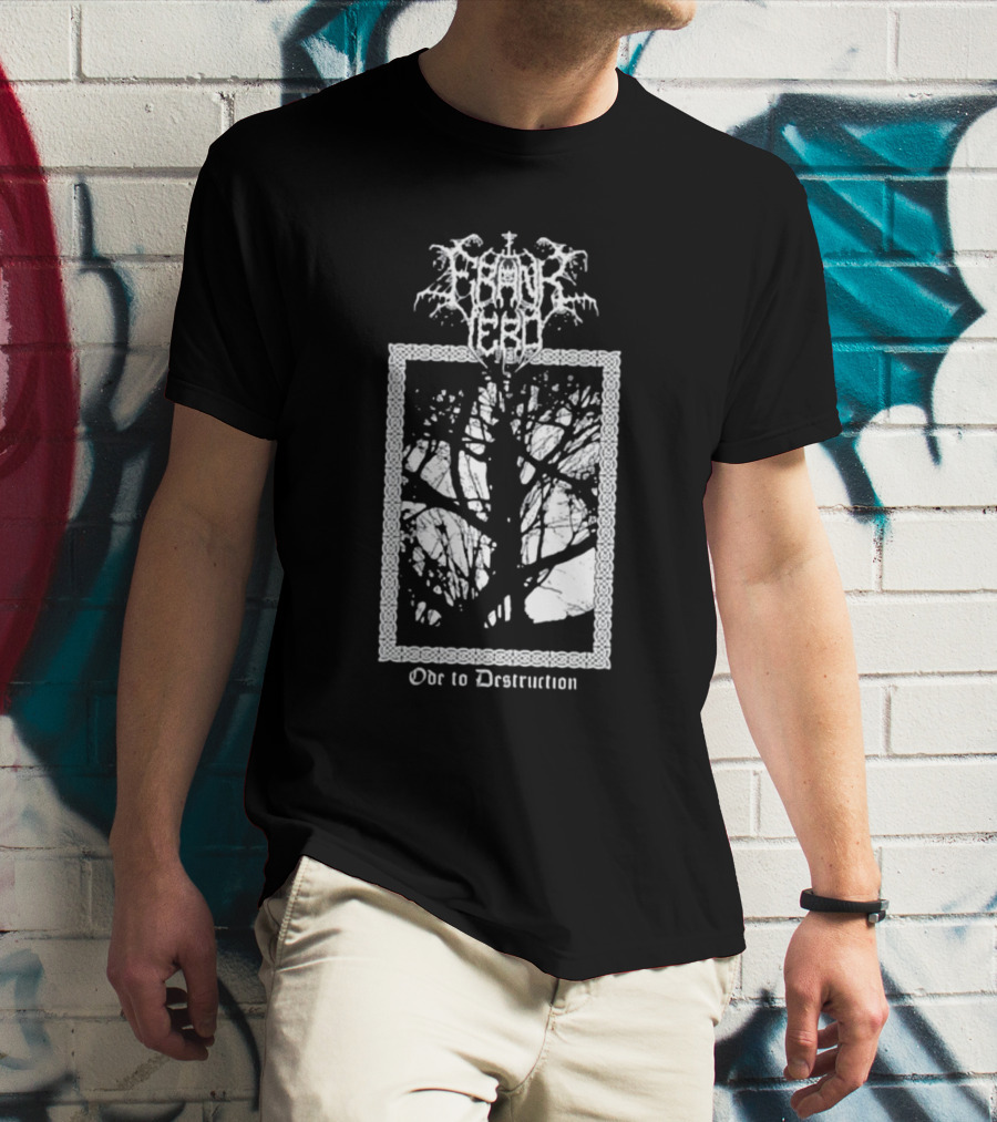 Frnkiero Ode To Destruction Tree Silhouette Black Metal T-Shirt