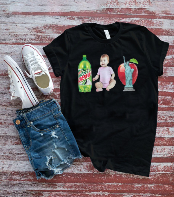 Diet Mountain Dew Baby Statue Of Liberty Apple New York City T-Shirt