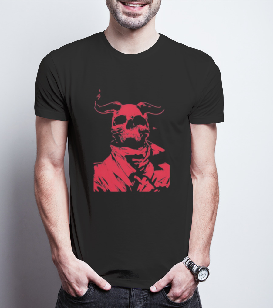 Massivefaceart Not Great Skull Demon Red T-Shirt