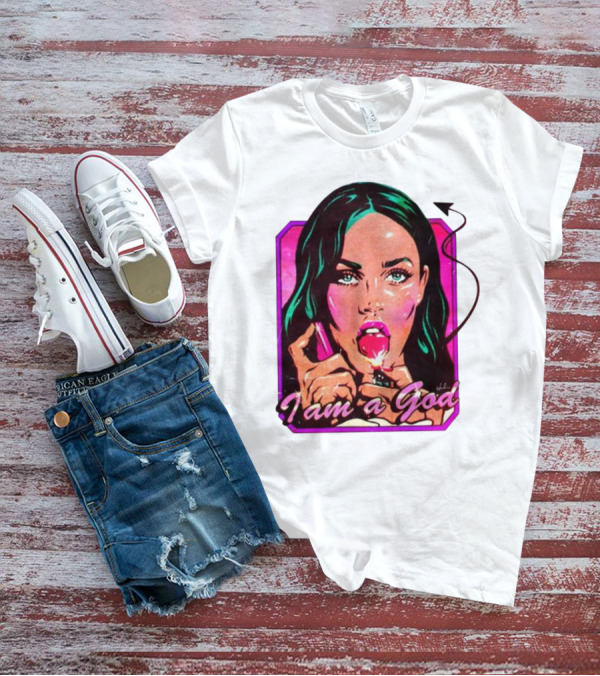 Megan Fox I Am A God Comic Style Pop T-Shirt