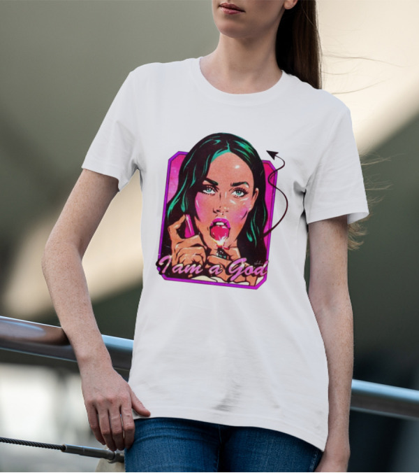 Megan Fox I Am A God Comic Style Pop T-Shirt