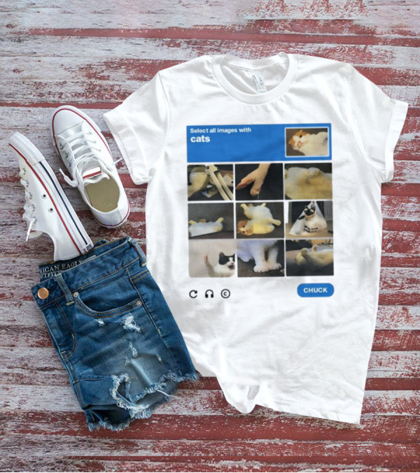Select All Images With Cats By Soleilbyul I Am Not Robot T-Shirt