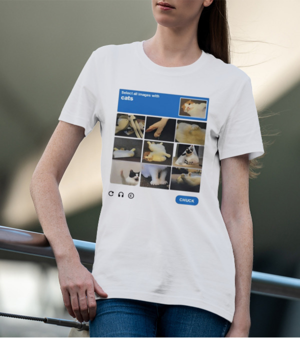 Select All Images With Cats By Soleilbyul I Am Not Robot T-Shirt