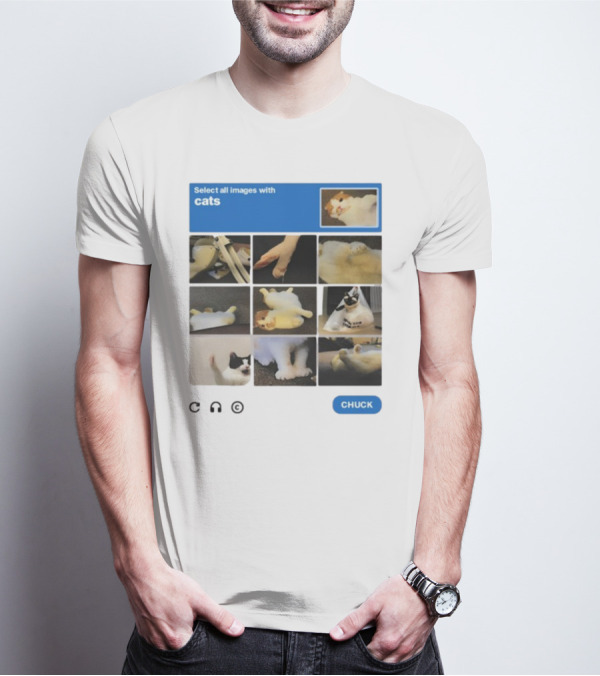 Select All Images With Cats By Soleilbyul I Am Not Robot T-Shirt