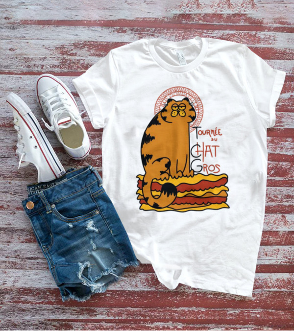 Tournée Du Chat Gros Garfield Art Nouveau T-Shirt