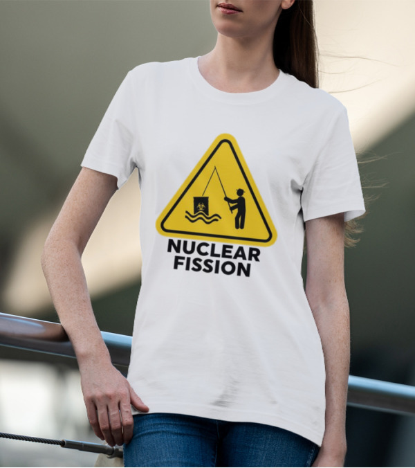 Gotfunny Nuclear Fission Hazard Sign Fishing T-Shirt