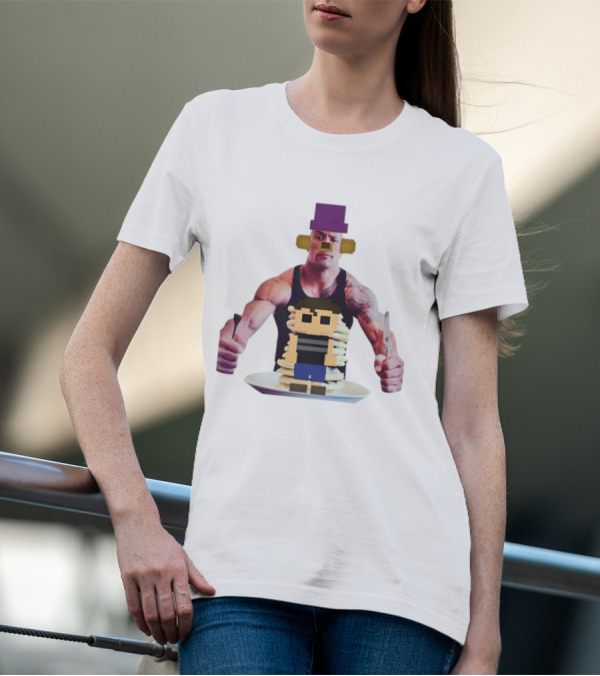 Fredbea The Rock Eats The Crying Child Pancakes Image Mashup T-Shirt