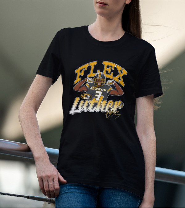 FLEX Mizzou Luther Burden Football Tiger 3 Signature T-Shirt