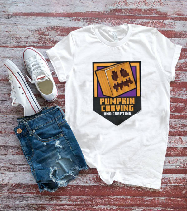 Pumpkin Carving And Crafting Pixel T-Shirt