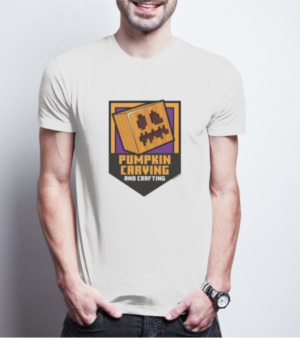 Pumpkin Carving And Crafting Pixel T-Shirt