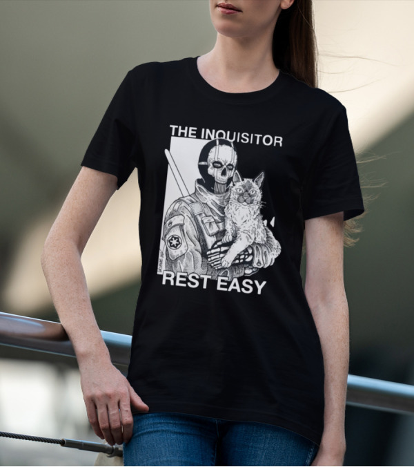 The Inquisitor Rest Easy Star Wars Inspired Artwork With Cat T-Shirt
