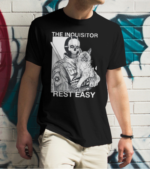 The Inquisitor Rest Easy Star Wars Inspired Artwork With Cat T-Shirt