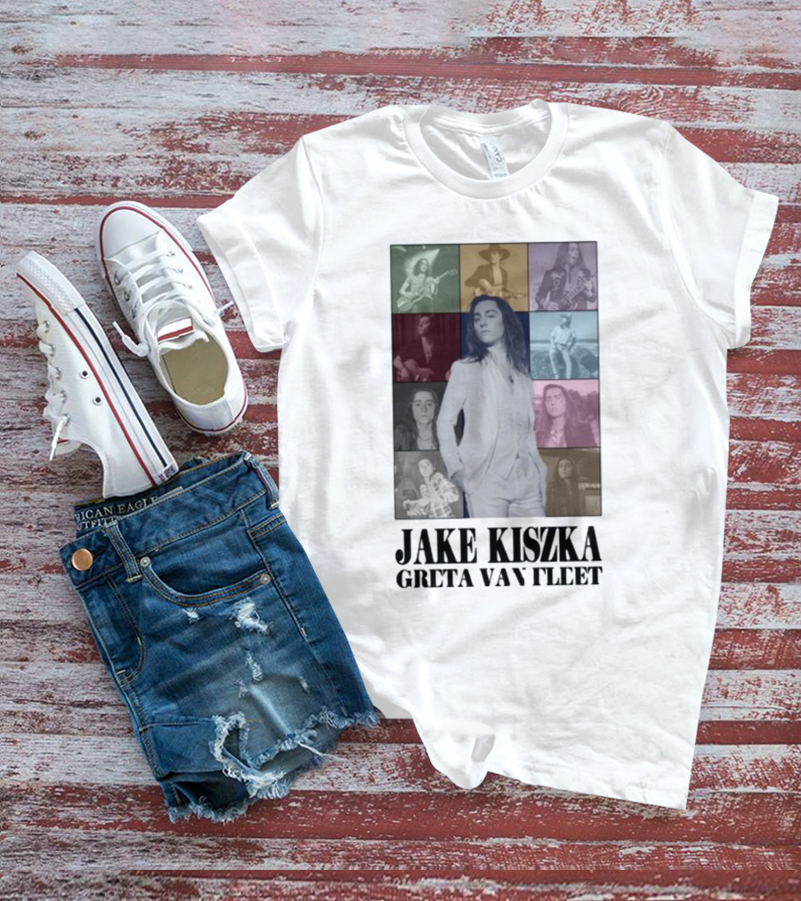 Jake Kiszka Greta Van Fleet The Eras Iconic Montage Styles And Poses T-Shirt