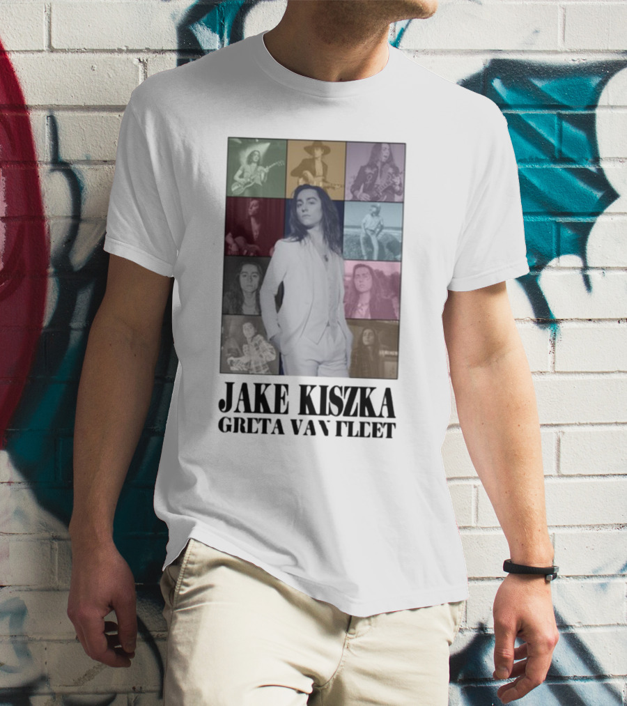 Jake Kiszka Greta Van Fleet The Eras Iconic Montage Styles And Poses T-Shirt