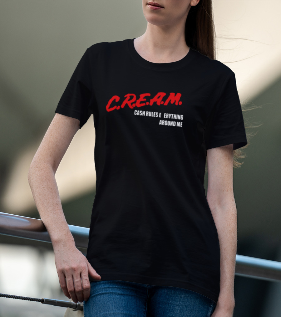 Eddie Kingston Wearing C.R.E.A.M. Cash Rules E_erything Around Me T-Shirt