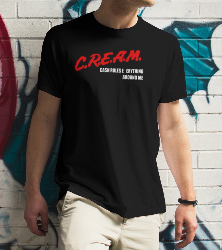 Eddie Kingston Wearing C.R.E.A.M. Cash Rules E_erything Around Me T-Shirt