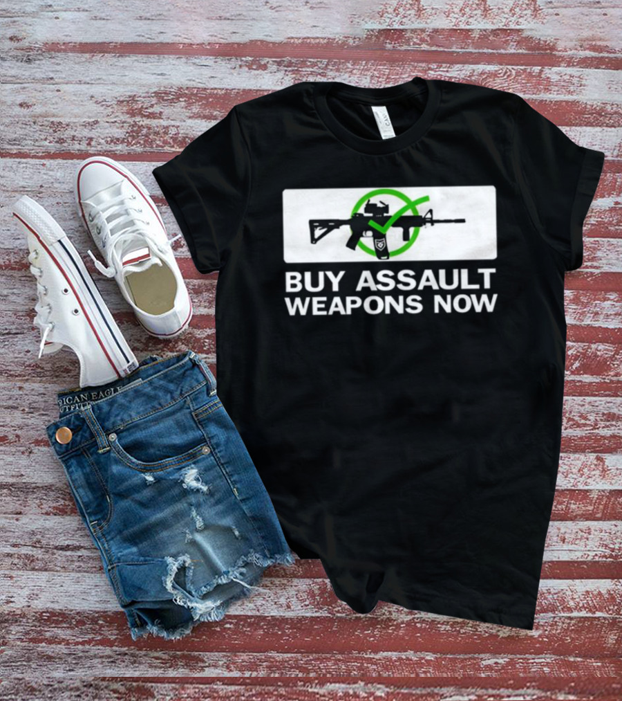 Buy Assault Weapons Now Green Circle Crossed Rifle Patchops Version 1 T-Shirt