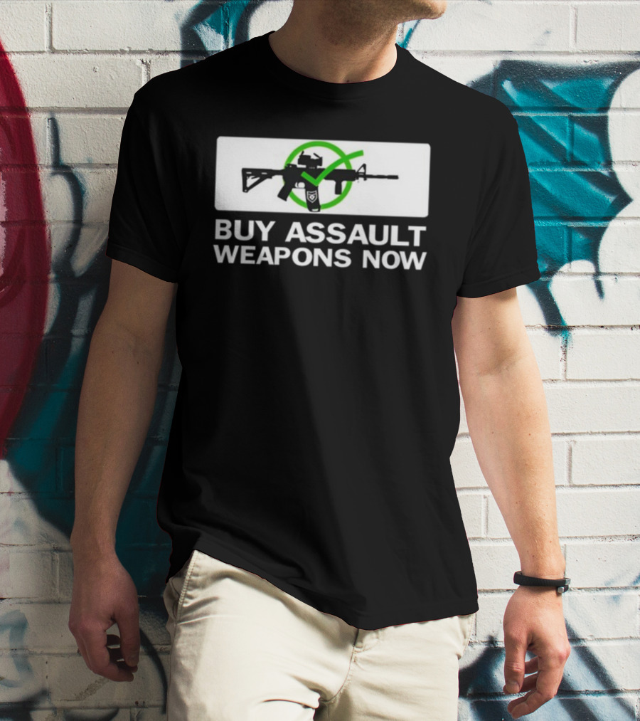 Buy Assault Weapons Now Green Circle Crossed Rifle Patchops Version 1 T-Shirt