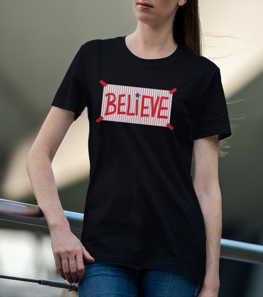 Philadelphia Believe Star Red Stripes T-Shirt