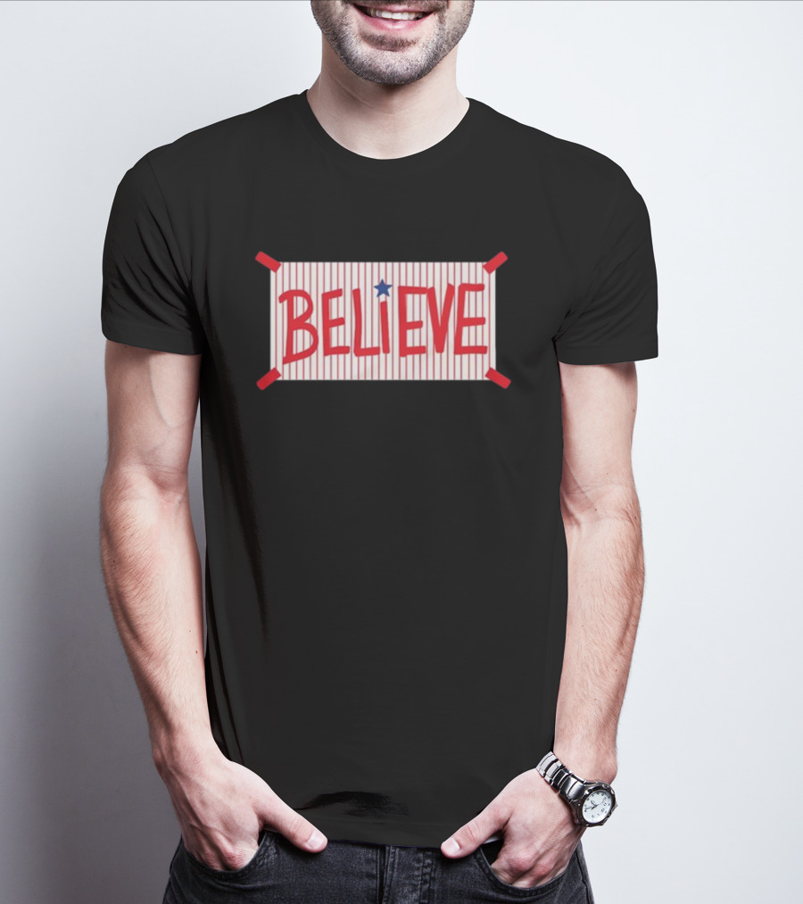 Philadelphia Believe Star Red Stripes T-Shirt