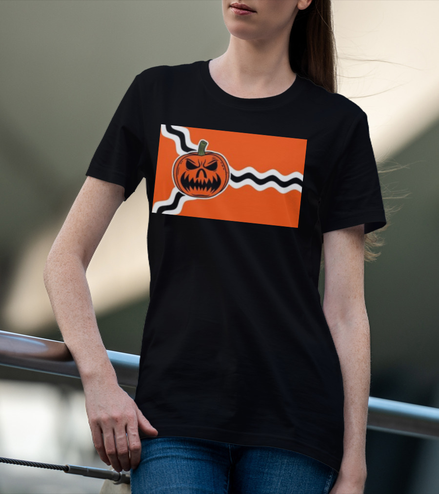 St. Louis Flag Inspired Pumpkin Halloween T-Shirt