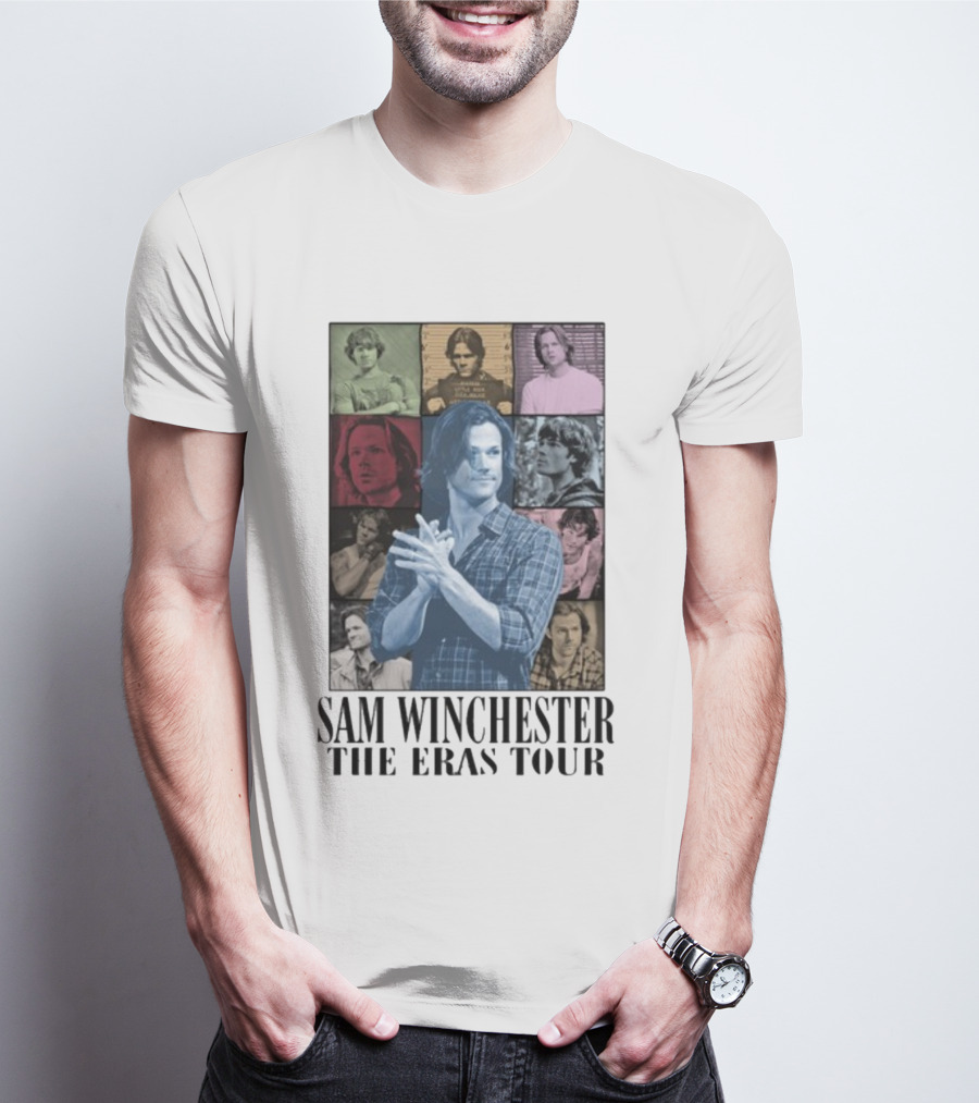 Sam Winchester The Eras Tour Retro Collage T-Shirt