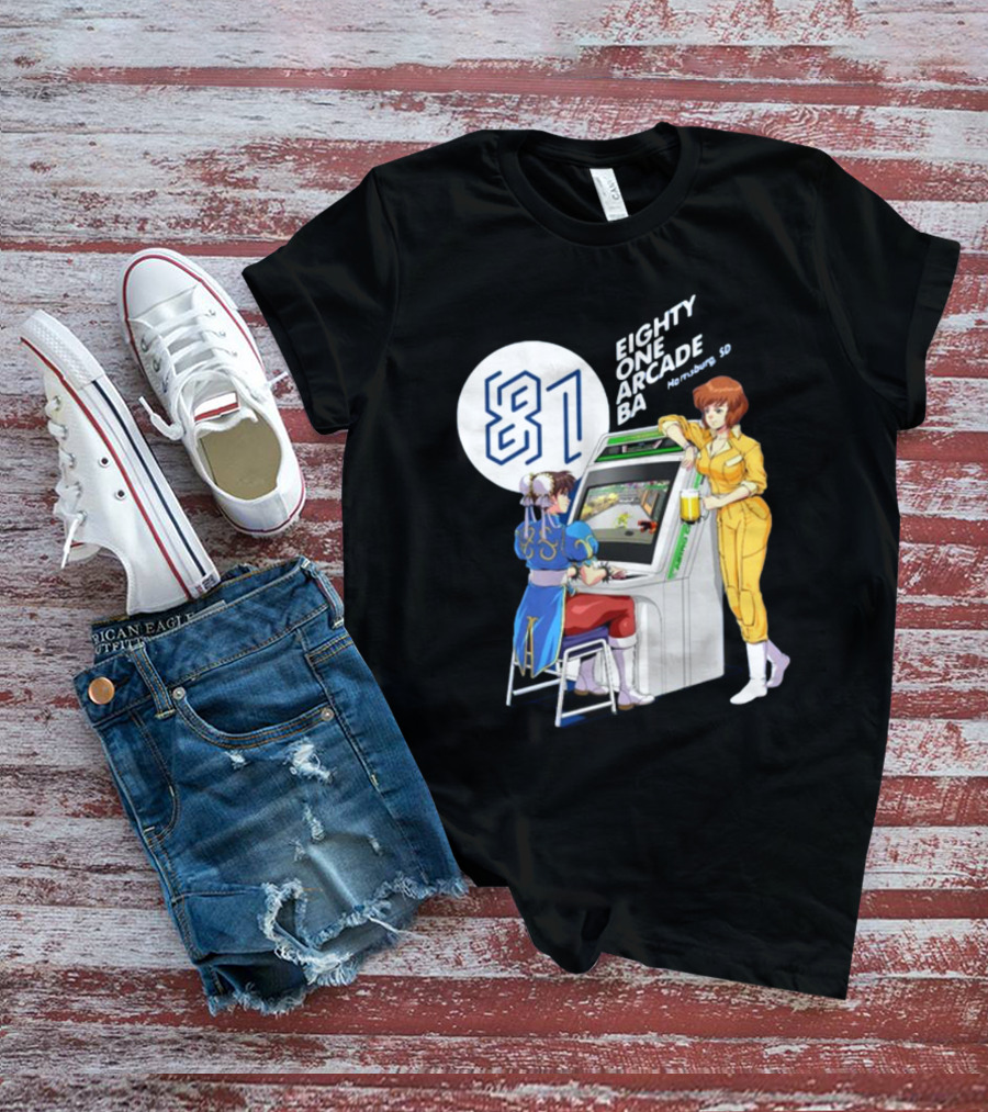 Eighty One Arcade Bar Harrisburg SD Jotego Retro Game Characters T-Shirt