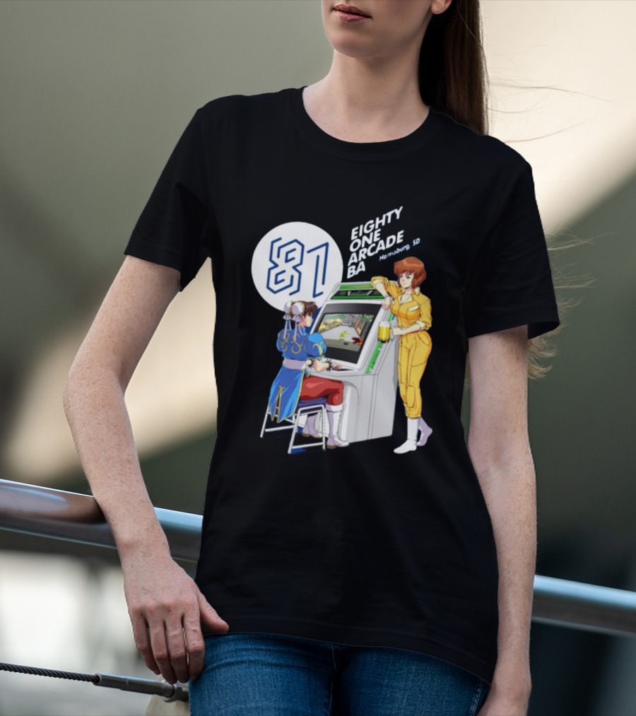 Eighty One Arcade Bar Harrisburg SD Jotego Retro Game Characters T-Shirt
