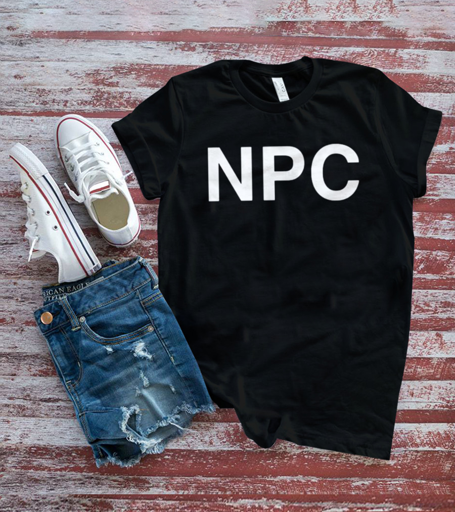 Critical Role Sam Riegel Wearing NPC Text T-Shirt