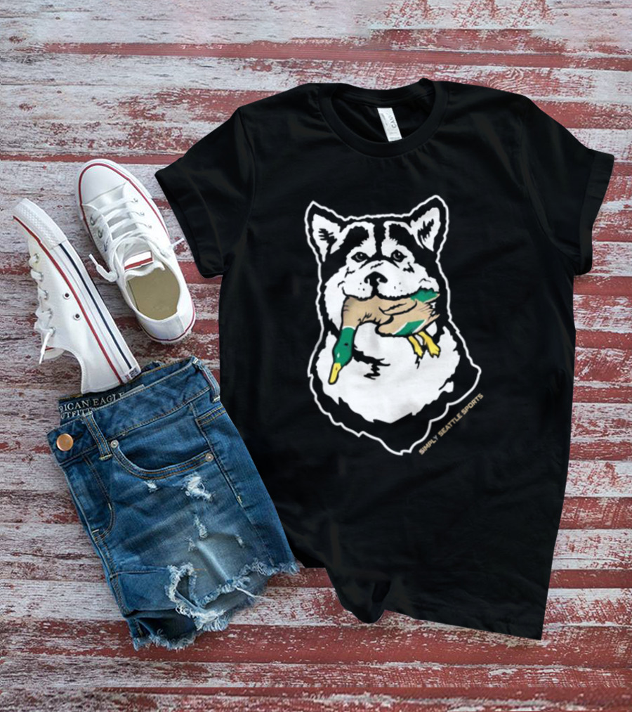 Simply Seattle Sports Duck Hunting Husky T-Shirt