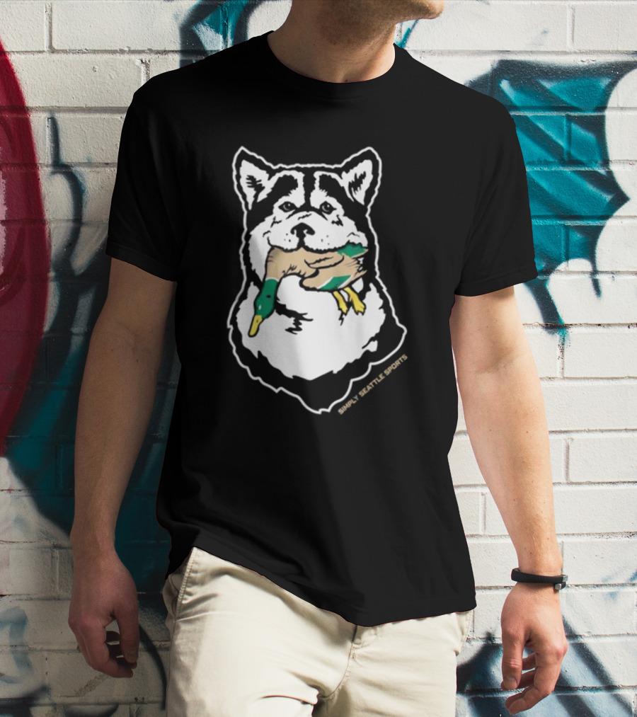 Simply Seattle Sports Duck Hunting Husky T-Shirt
